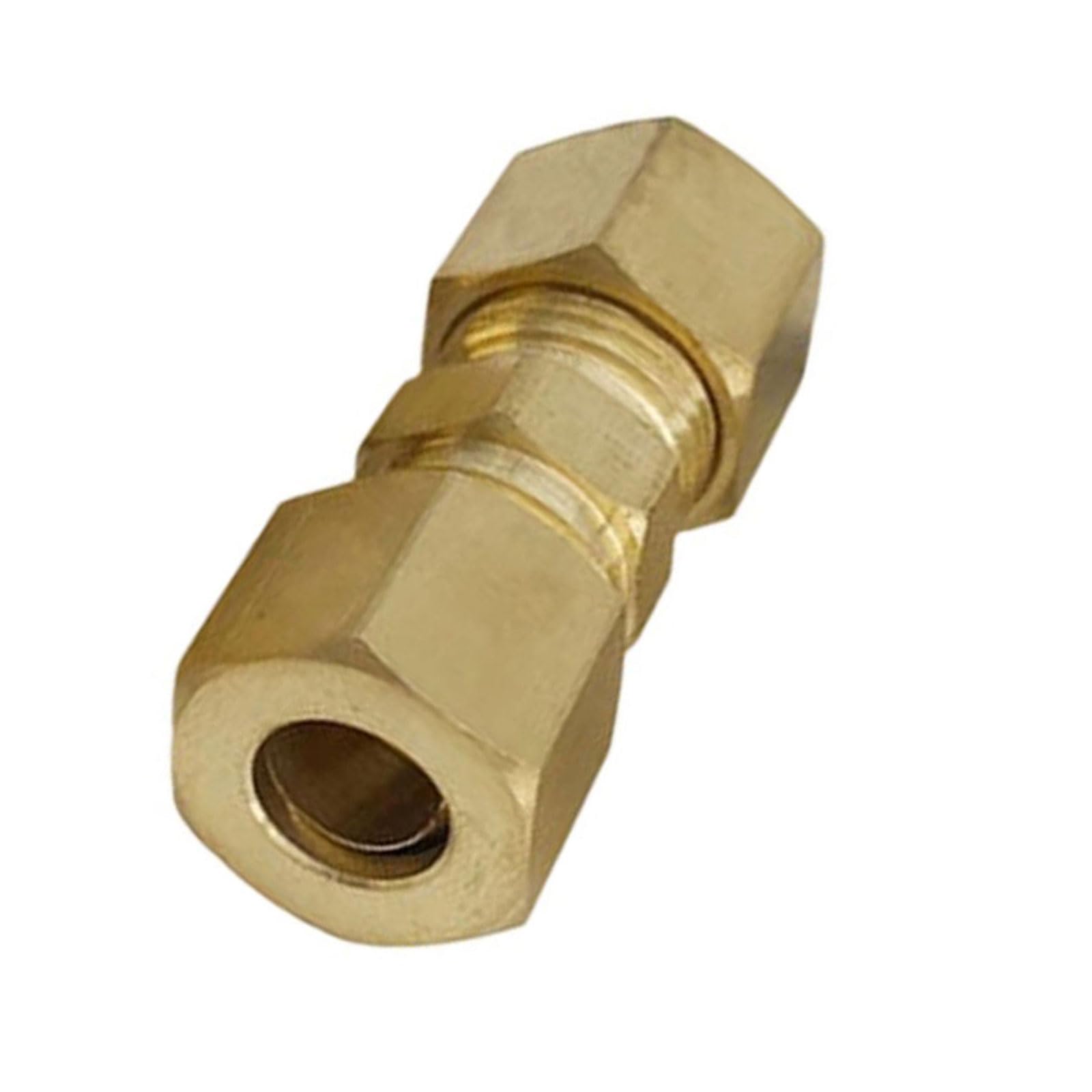 Brass 3/16 Brake Line Connector, Corrosion-Resistant Leakproof Seal for Automotive Repairs High-Pressure Brass Coupling for Automotive Repairs