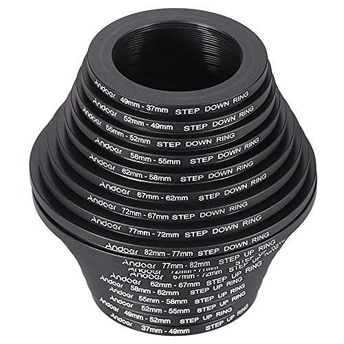 Andoer® 18pcs Step Up/Step Down Lens Filter 37 49 52 55 58 62 67 72 77 82mm Metal Adapter Ring Kit by Andoer - Used condition - Image 5