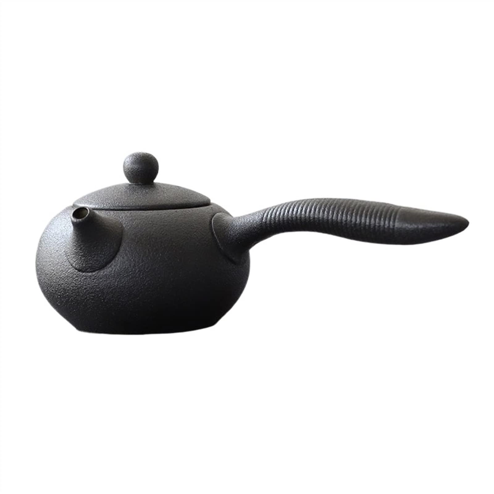 Théière en grès noir anti-brûlure 150 ML à poignée latérale