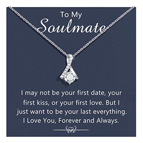 Soulmate Necklace for Women, Necklace for Wife Girlfriend, Birthday Valentines Day Soulmate Gifts for Her Girlfriend Wife