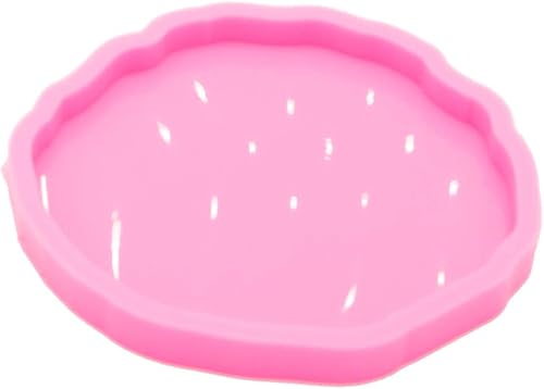 Miniatura 3 de Moldes de posavasos redondos irregulares súper brillantes para fundición de resina de silicona para resina epoxi, moldes para bricolaje de ágata,