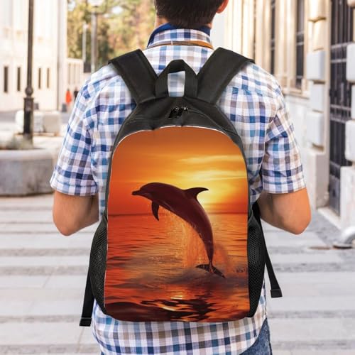 Mochila impermeable para senderismo diseño Sunset Dolphin miniatura 7