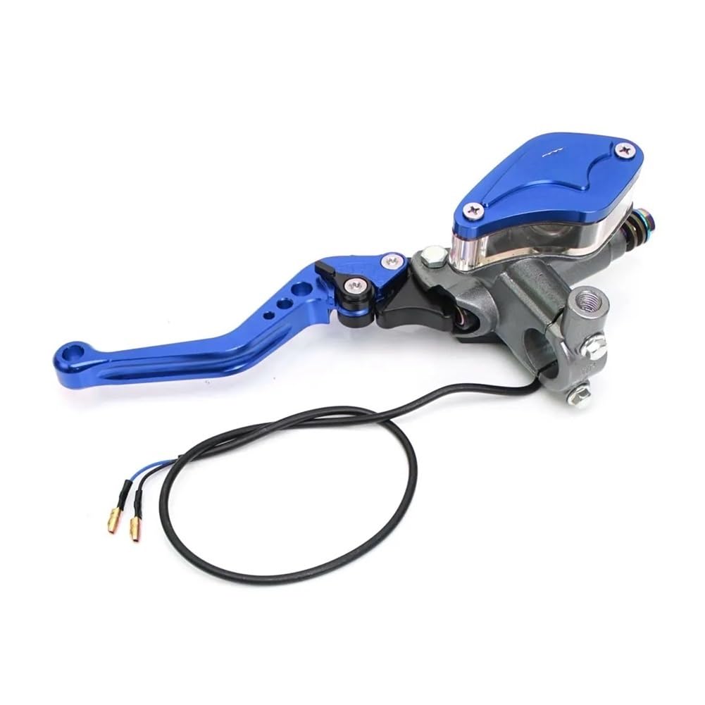 Mlioju Left Blue Motorcycle Clutch Lever Motorcycle Hydraulic Brake Clutch Lever Pump Front Master Cylinder For Motocross Dirt Pit Bike Atv Quad Moped Buggy Go Kart