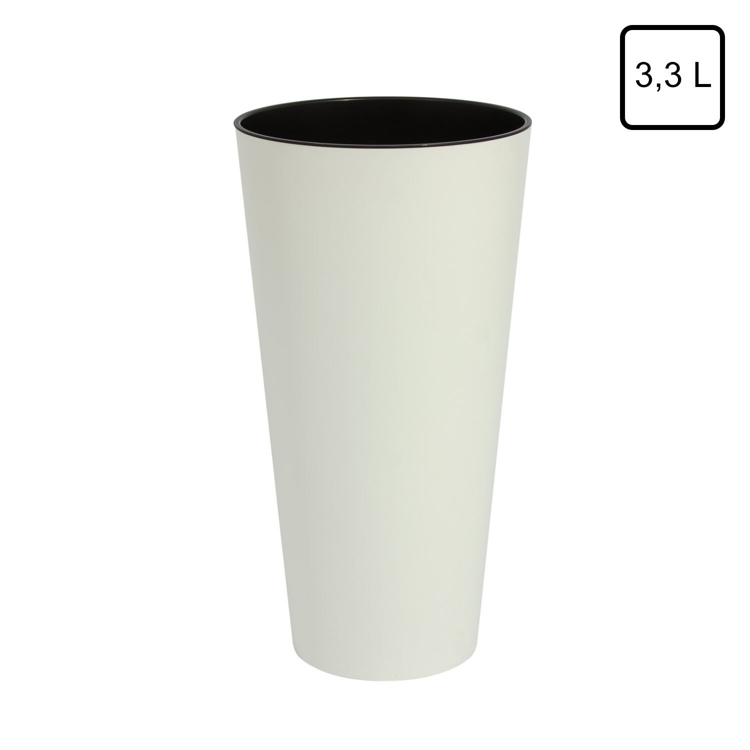 Blanc 30 Cm De Diametre TUBUS SLIM Pot De Fleur