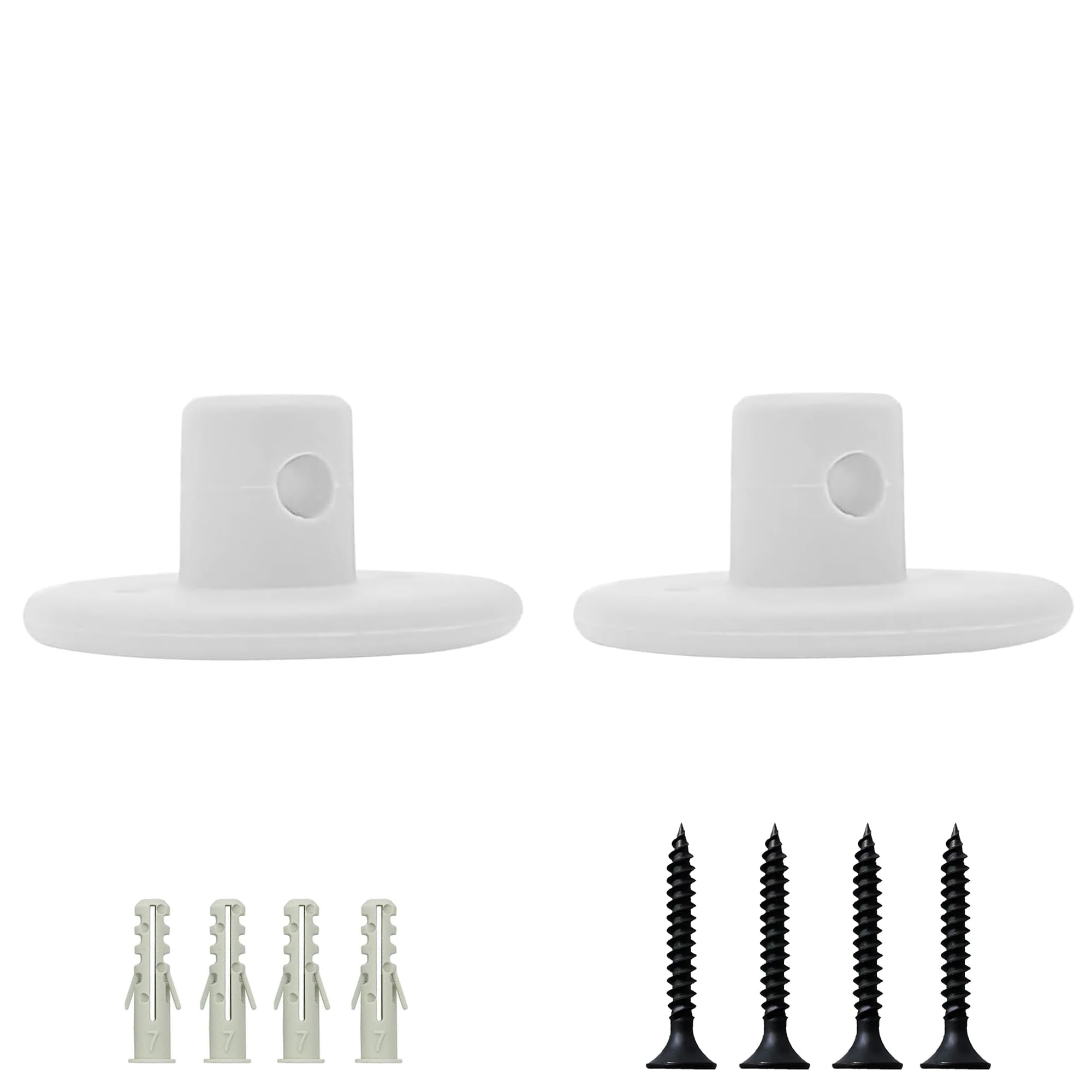 LEDSone 2 Pcs Pendant Light Hook Plate Ceiling Canopy Kit Ceiling Rose Base Hook Plate Cable Clip Wire Clamp Pendant Light Cord Grip Cable Fixing for Chandelier Ceiling Spider Lights (White)