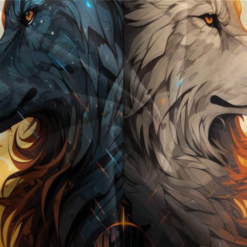 Funda nórdica de lobo bifronte de 135x200 cm con fundas de almohada 8