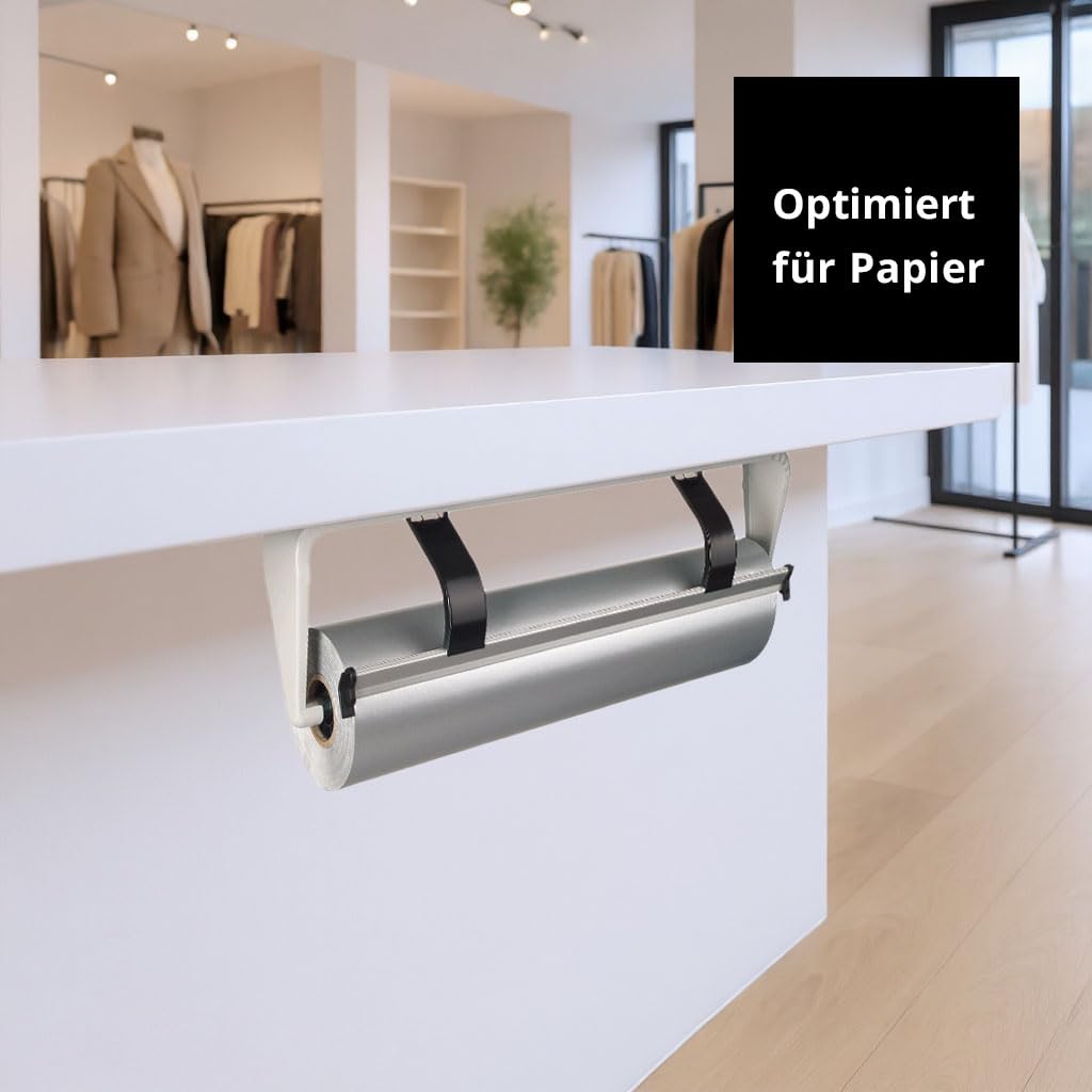 Papierabroller Halterung für große Rollen Geschenkpapier - Montage unter dem Tisch (Untertischabroller) (100)