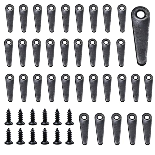 Image of 100Pcs Picture Frame Turn Button Fasteners with Screws, 6x21mm Metal Photo Frame Hardware Backing Clips for Hanging Pictures, Posters, Drawing Crafts - Black