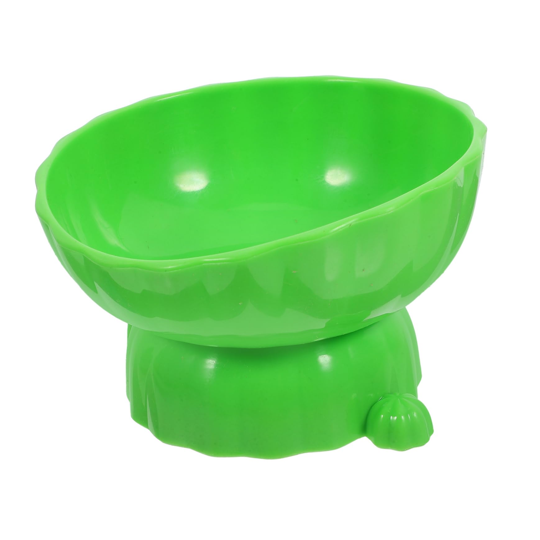BESPORTBLE Large Plastic Dog Bowl Cat Feeding Bowl Elevated Pet Bowl Cartoon Cactus Shape Easy Clean Pet Food Bowls