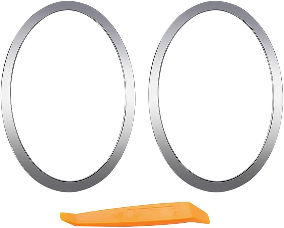 Astra Depot Chrome Trim Rings + Removal Tool Compatible for 2014-2023 BMW Mini Cooper F55 F56 F57 Surround Head Lamp Light Bezel