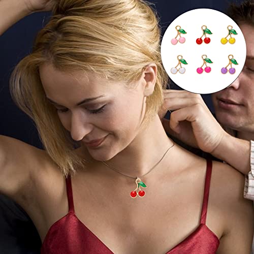 XCSJ 48Pcs Ciondoli a Forma Ciliegia Ciondoli