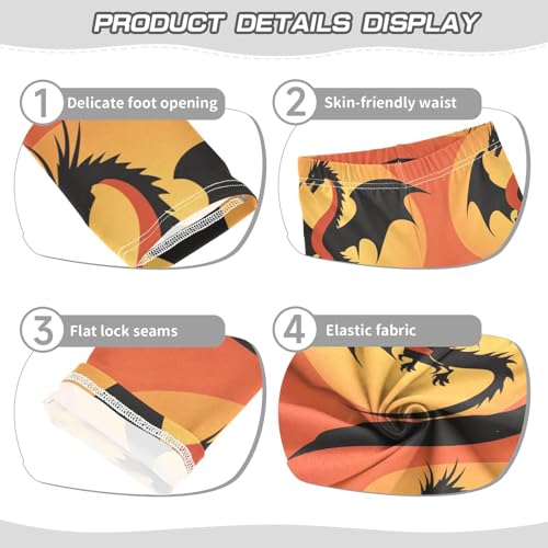 Girls Leggings Sunset Dragon Toddler Girls Clothes Leggings for Girls Toddler Girls Leggings 3-4T3