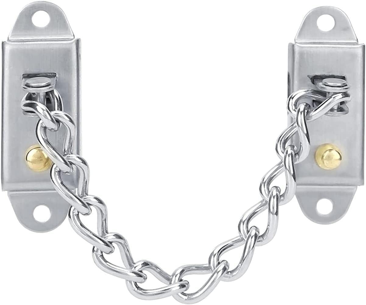 LKLNKVL door chain, Door Chain Lock Stainless Steel Children Safety Anti-Theft Security for Home Hotel Kindergarten