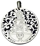 Onix Medalla Virgen de Covadonga en Plata de Ley y ónix®