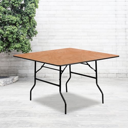 Flash Furniture YTWFFT48SQ 30 1/8 InchH x 48 InchL x 48 InchD Wood Folding Banquet Table