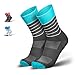 Produktbild INCYLENCE Running Socks Kompressionsstrümpfe für Damen und Herren aus der atmungsaktiven, unterstützenden, ultraleichten Dryarn® Mikrofaser, Cyan, 39-42