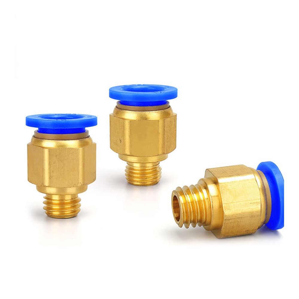50pcs PC Pneumatic Air Anbieter Schnellanschlusse männlicher Faden,1/2",OD 8mm