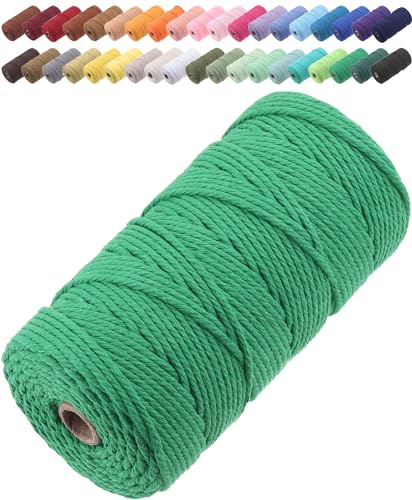 GOHOF Macrame Cord 3mm x 150m Premium Cotton Macrame Rope, 4 Strand Twisted Soft Cotton Cord