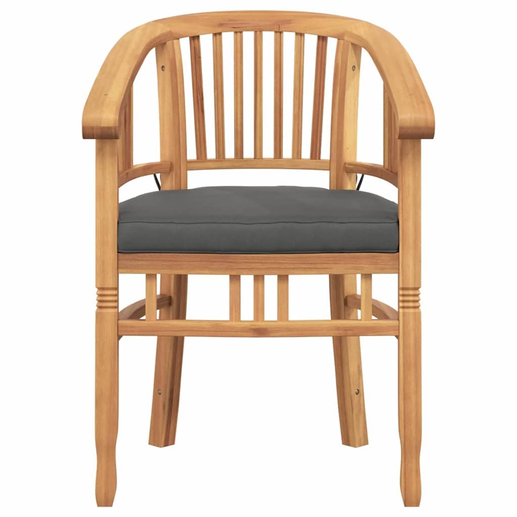 Set di 2 Sedie da Giardino in Legno Massello di Teak