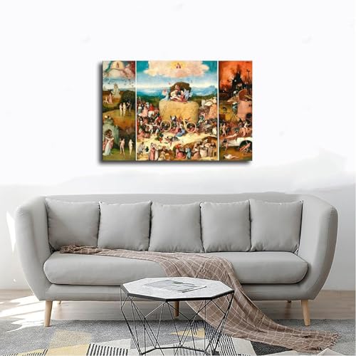 Toile Bosch Haywain triptyque pour décorer un bureau moderne - 4
