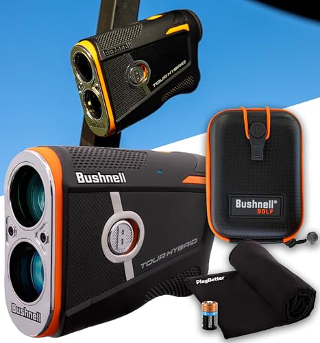 Bushnell Tour Hybrid Slope Laser GPS Golf Rangefinder PlayBetter Bundle
