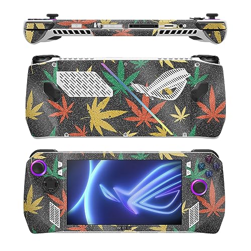 Image of MightySkins Glossy Glitter Skin Compatible with Asus ROG Ally - Rastafari Kush | Protective, Durable High-Gloss Glitter Finish | Easy to Apply
