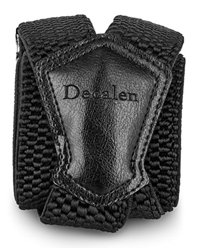 Decalen Mens Suspenders Very Strong Clips Heavy Duty Braces Big And Tall X Style (Black) #TOP1