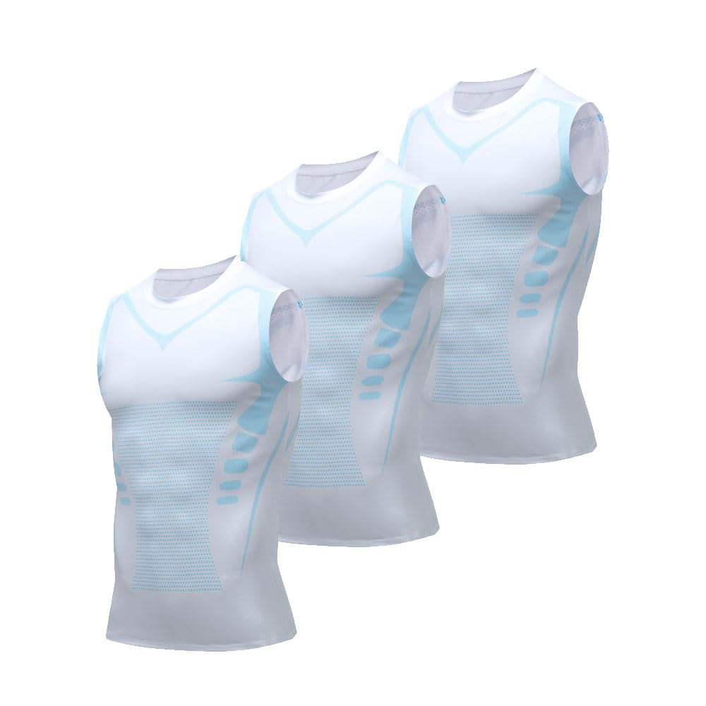 Camiseta Compresion/Camiseta Compresion Hombre Chaleco Reductor Hombre Iónica y Fibras Minerales para Moldeado y Postura