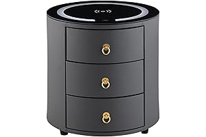 TUKAILAi Smart Nightstand with Built-in Refrigerator and Wireless Charging