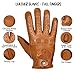 WASPRO Genuine Leather Gloves, Pure Leather Fashion Gloves, Lambskin Leather Gloves, Leather Motorcycle Gloves, Knuckle Fit Gloves (Tan, X-Large)