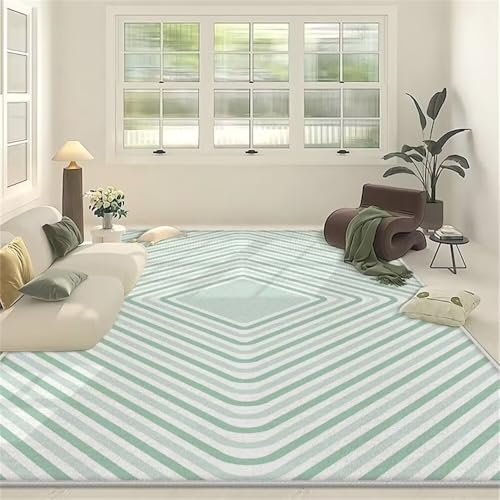 Tapis insonorisé et facile à nettoyer pour salon moderne vert - 2