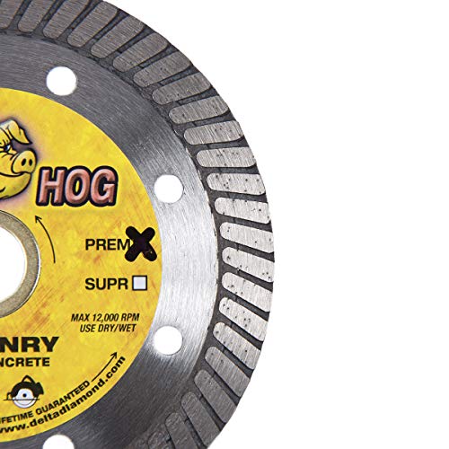 Boss Hog 5-Inch Turbo Masonry Diamond Blade, 7/8-5/8" Arbor, High Performance, General Purpose Dry or Wet Cutting for Masonry, Concrete, Stone, Brick, Blocks, Similar (5-Inch) - Thumbnail 2