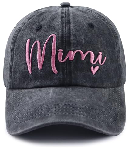 Mimi Gifts for Women, Cute Mimi Hats, New Grandma Baseball Cap, Retirement Christmas Birthday for Gigi Nana Mom Mama Grandmother