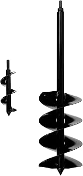 Power Planter Flower Planting Auger & Grass Plug Tool - 2"x 7" Long with 3/8" Non-Slip Hex Drive | Auger Drill Bit Extension 7" x 28" with 1/2" Non-Slip Hex Drive