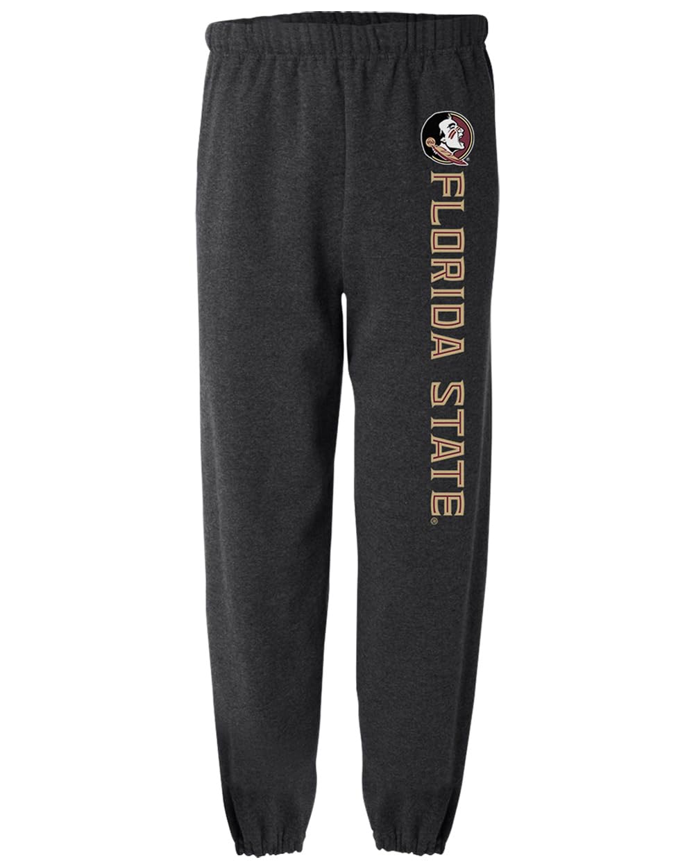 Florida State University Officially Licensed Apparel - Collegiate Name Jogger Sweatpants, Charcoal Heather, Large