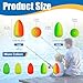 EQUIJUANCE 65 Pack Fishing Floats -Pompano Rigs Float Catfish Rigs with High Visibility Colors, Bullet Fishing Foam Floats for Catfish Trout Walleye Rigs (Yellow-Green,Yellow-red, M(1/3