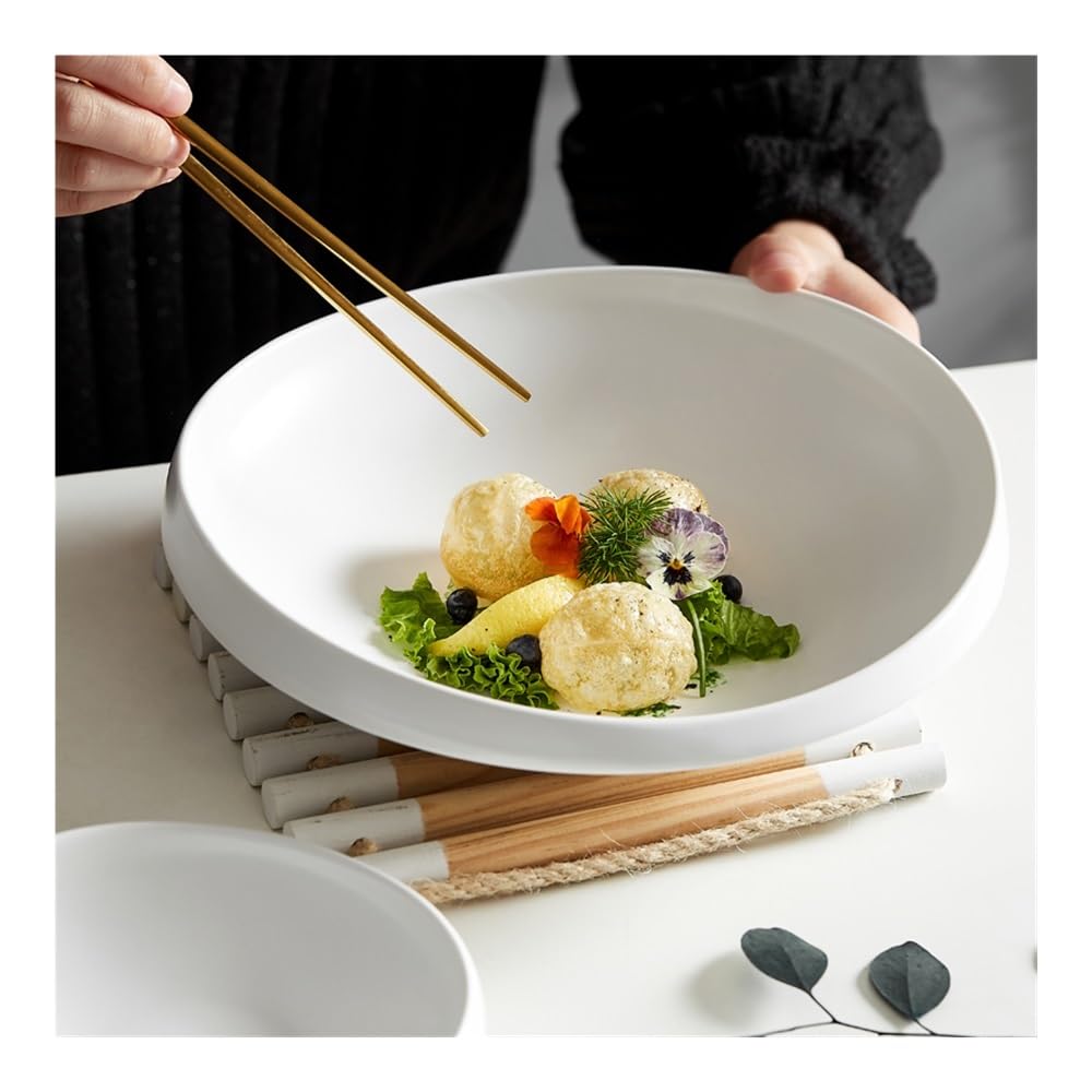 Talerze Obiadowe Biały talerz ceramiczny talerz warzywny komercyjny talerz na zupę dim sum(6inch)