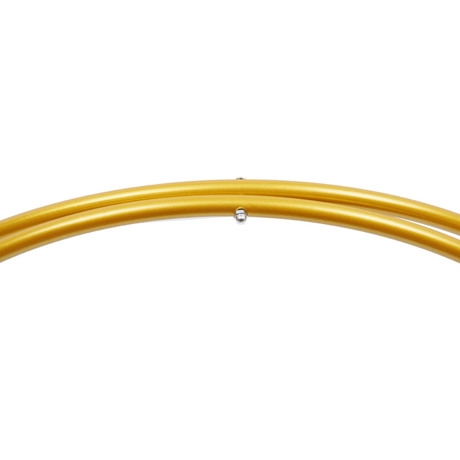 Présentoir à gâteau de mariage - 80 cm - Support à gâteau de mariage - Support en arc - Double anneau - Pour événements, fête, mariage - Support pour gâteaux - Décoration de dessert - Doré
