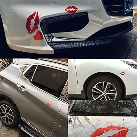 Keen Girls Night Out Red Lip Vinyl Decal Sticker，Cars Trucks Vans Walls Laptops ，Lips Kiss Mouth Vinyl Decal Sticker Car Window 15 pcs RED Cover