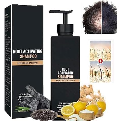 Root Activator Shampoo, Hair Loss Shampoo, Hair Thickening ShampooUnisex Root Activator Shampoo, Natural Hair Regrowth Shampoos for Men Women (100ML) Cover