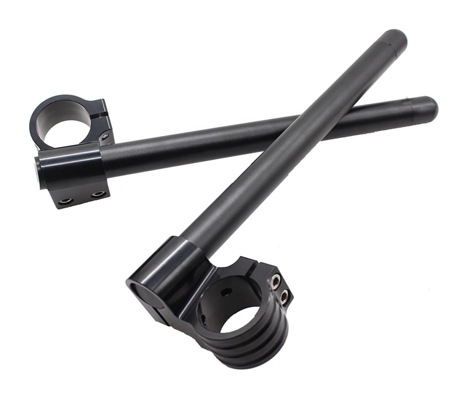 Alzas Manillar Motocicleta Manillar Elevador De Motocicleta Clip-Ons Barras De Manillar De Horquilla Clip Ons Manillar De Motocicleta Universal CNC De Aluminio(Riser Black 41mm)