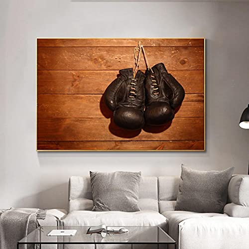 Toile boxe peinture abstraite pour décoration murale de stade
