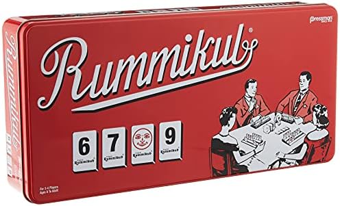 Rummikub in Retro Tin - The Original Rummy Tile Game by Pressman Red, 5"