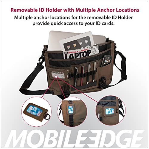 Mobile Edge Eco Laptop Messenger Bag 17.3" - Eco-Friendly, Cotton Canvas (17.3 Inch; Mecme9) - Olive Green #TOP7
