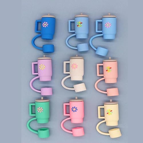 Miniatura 6 de Stanley Cup - Tapas de popote de silicona de 2564 pulgadas (0.394 in), a prueba de polvo, puntas de popote reutilizables, tapas compatibles con