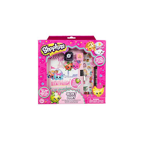 Shopkins Girls Diary With Pen, Lock, Key, Stamp and Stickers - Keepsake Memories by Innovative Designs