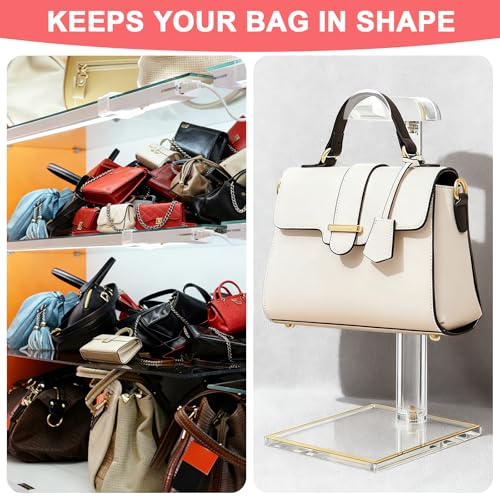 Porte sac à main table ajustable lot de 2 supports transparents - 7