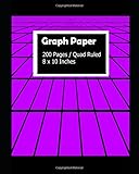  Graph Paper Notebook: Grid Paper Notebook Purple, Quad Ruled, 200 Sheets (Large, 8 x 10) (Darksun Grids)