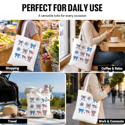 Bolsa Tote USA Patriótica para Mujer 13.7 x 15.7 pulgadas miniatura 4