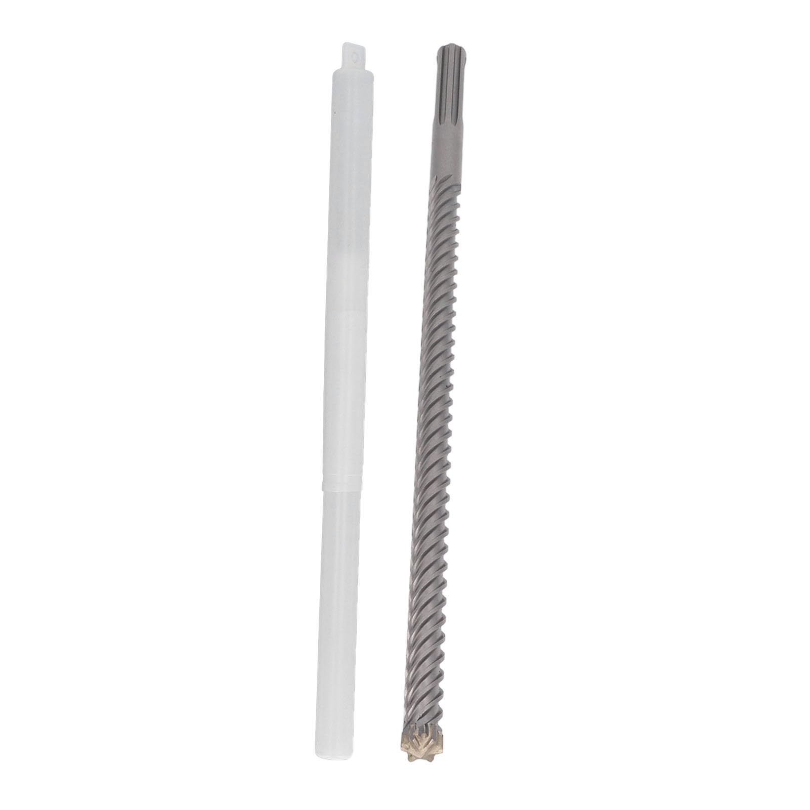 Broca para martillo perforador, broca con punta de carburo de impacto de 6 flautas para ladrillo, piedra y hormigón, duradera, resistente, 20mm, 500mm